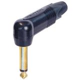 Neutrik NP2RX-B – ¼" Right-Angle Mono Plug (Gold Contacts, Black Shell)